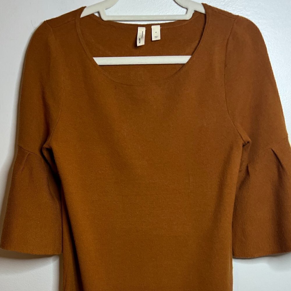 Anthropologie by Moth Knee-Length Size Small in Burnt Orange